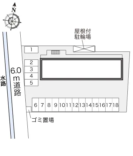 ★手数料０円★福山市御幸町上岩成　月極駐車場（LP）